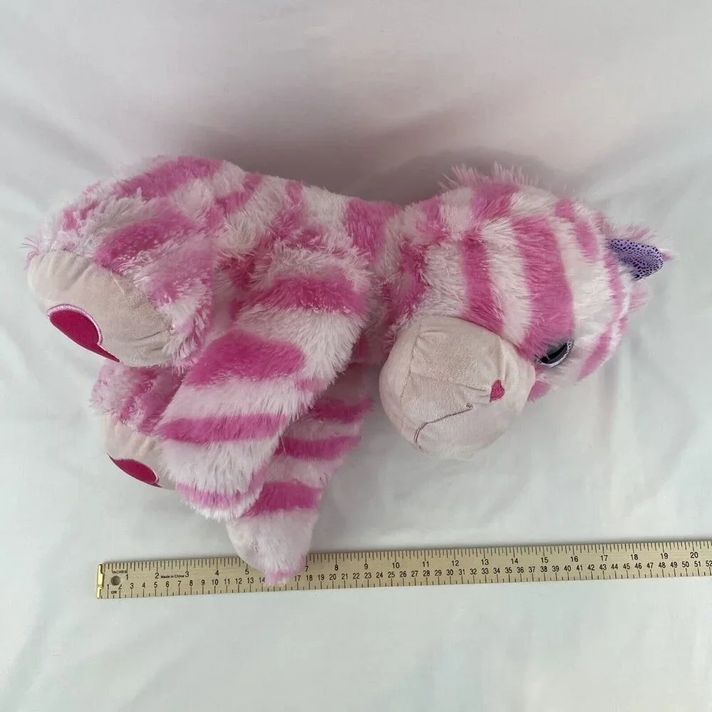 Inter-American Products Pink Zebra‎ 18” Plush Hearts Valentine Stuffed Toy